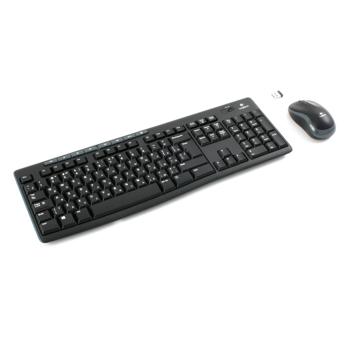 Беспроводные клавиатура + мышь Logitech MK270 Wireless Combo (черный, USB, мембранная кл-ра, полноразмерная кл-ра, оптическая мышь, 2xAAA+1xAA) [ 920-