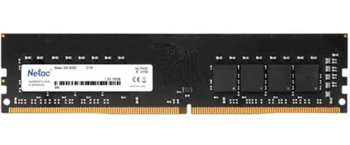 Память DIMM DDR4 8GB (PC4-25600, 3200MHz) NETAC Basic (1шт x 8ГБ, CL 16-20-20-40, 1.35 В, Single rank x8, без радиаторов, Retail) NTBSD4P32SP-08