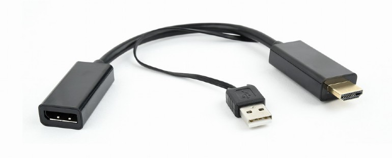 Кабель-переходник DisplayPort-DVI Gembird Cablexpert (DP (female) - HDMI Type A (male)+USB Type A (male), 0.15 м) [ DSC-HDMI-DP ]