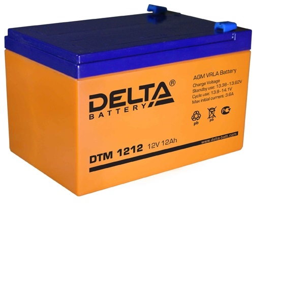 Аккумулятор Delta DTM 1212 (12V / 12 Ah, lead-acid)