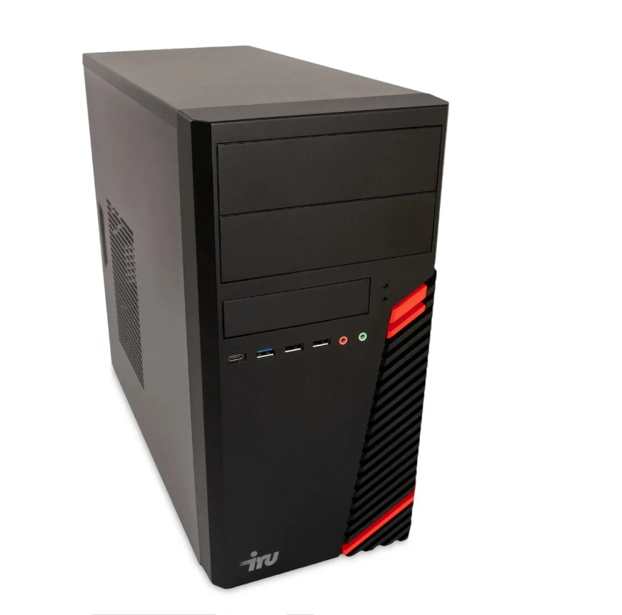 Компьютер iRU Home 310H5SE ( MT i5 11400 (2.6) 8Gb SSD1Tb UHDG 730 GbitEth 400W черный) [ 1862613 ] Free DOS