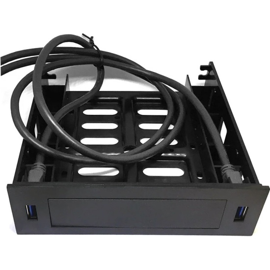 Салазки-переходник Exegate HD-2U3 (черный, установка HDD/SSD 2,5"/3.5" -> 5,25", пластик/металл, 2 порта USB 3.0) [ EX280445RUS ]