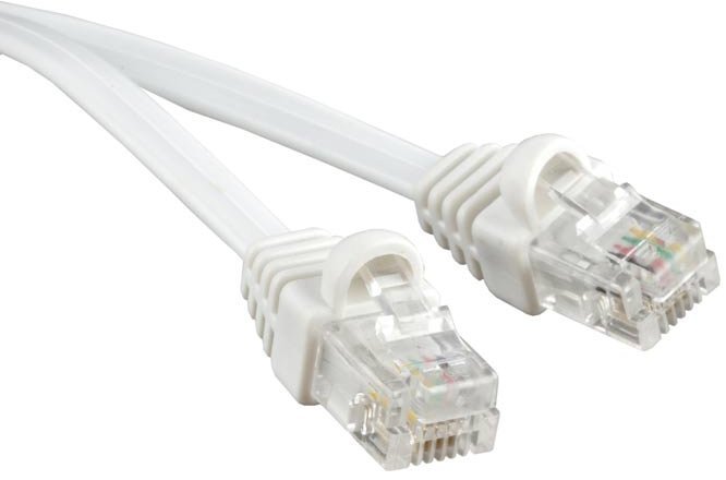 Патч-корд (телефонный, 5 м) Cablexpert [ TC6P4C-5M ] (2 пары, RJ12-RJ12, ПВХ, белый)