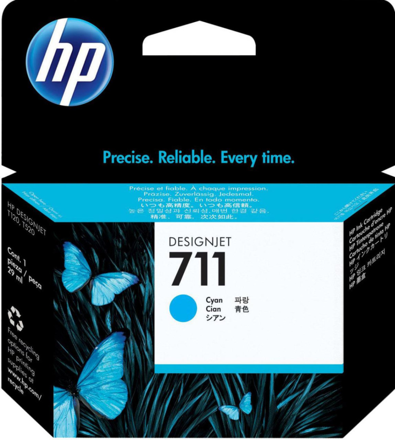 Картридж HP 711 [ CZ130A ] (cyan, 29 ml) для DesignJet T120/T520