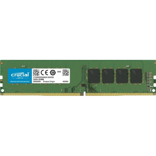 Память DIMM DDR4 8GB (PC4-21300, 2666MHz) Crucial Basics (1шт x 8ГБ, CL 19-19-19, 1.2 В, Single rank x8, высота 32 мм, без радиаторов) [ CB8GU2666