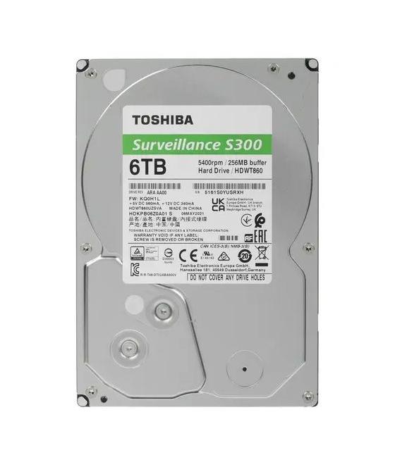 Жесткий диск SerialATA 3.5" 6000 GB Toshiba S300 Surveillance (HDWT860UZSVA) (5400 об/м, 256 MB, SATA600, для систем видеонаблюдения до 32 камер в реж