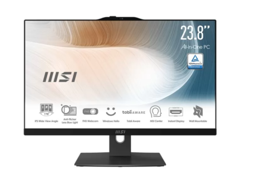 Моноблок MSI Modern AM242P 12M-212RU, 23.8", Intel Core i7 1260P, 16ГБ, 512ГБ SSD, Intel Iris Xe, Windows 11 Professional, белый [9s6-ae0712-212]