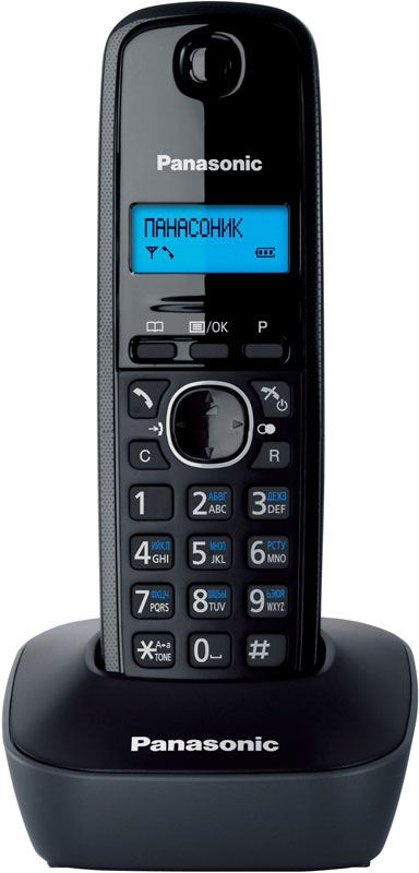DECT телефон Panasonic KX-TG1611RUH (Dark Grey, АОН, caller ID, память 50 номеров)
