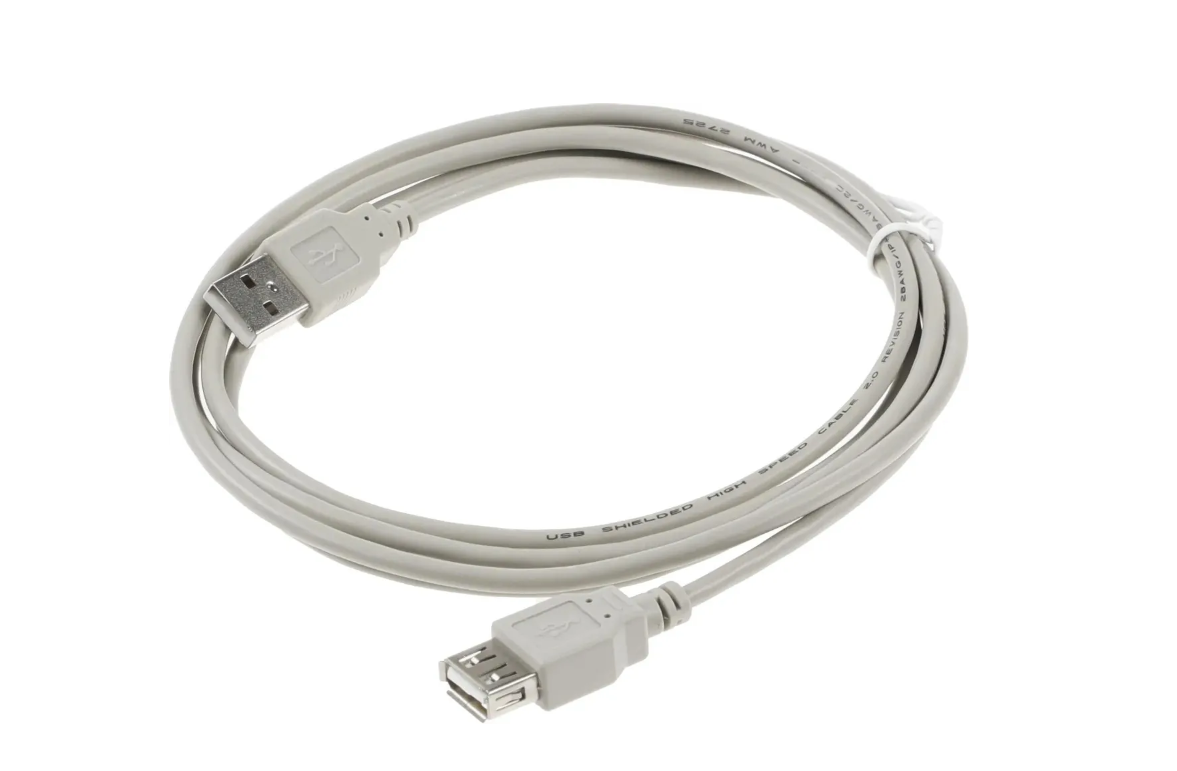 Удлинитель кабеля USB 2.0  (USB Type A (male) - USB Type A (female), 3.0 м, серый ) [ 44420 ]