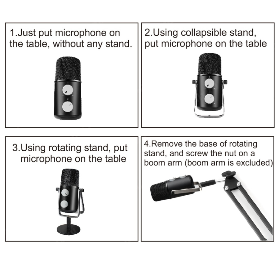 Микрофон для стриминга профессиональный MAONO FAIRY (черный, 35-18000 Гц, - 44 дБ, 225 г, USB, кардиоидный, в комплекте чехол, выход на наушники) [ AU