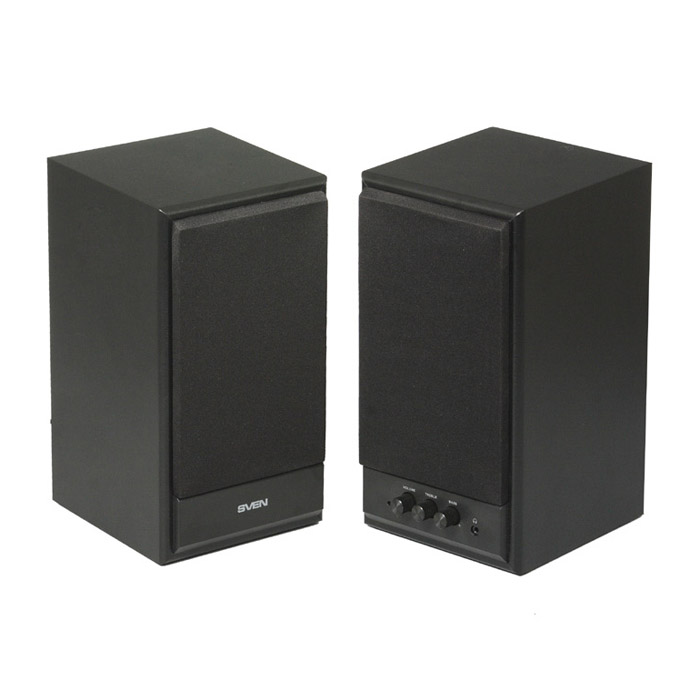 Акустическая система 2.0 SVEN SPS-702 (черный, 2 x 20 Вт, 40-22000 Гц, разъем для наушников) [ SV-0120702BL ]