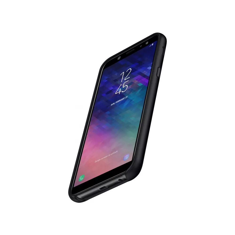 Накладка для Samsung Galaxy Dual Layer Cover J600 J6 (2018), Samsung (черный, поликорбанат) [ EF-PJ600CBEGRU ]