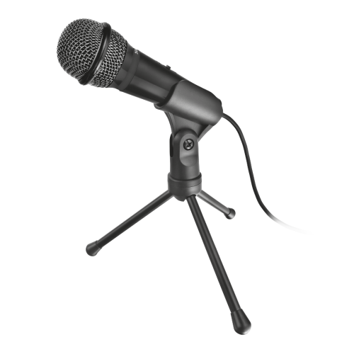 Микрофон вокальный Trust Starzz USB Handheld (черный, 50-16000 Гц, - 45 дБ, 3.2 м, 192 г, USB, съемная резиновая подставка) [ 21678 ]