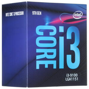 Процессор Intel Core i3 9100F OEM (S - 1151-2,к-во ядер: 4, потоков: 4, 14 nm, Coffee Lake Refresh, 3.6 GHz, Turbo: 4.2 GHz, L2: 4 x 256KB, L3: 6 MB,