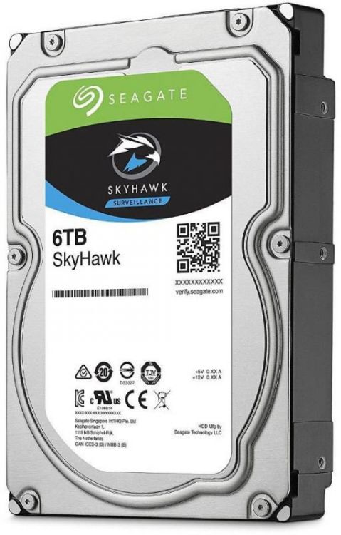 Жесткий диск 3.5" 6TB Seagate SkyHawk (ST6000VX001) (5900об/мин, 256MB, SATA600, для систем видеонаблюдения до 64 камер в режиме 24x7, AF 4Kn) OEM