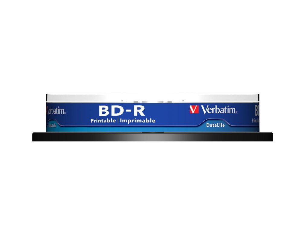 Диск BD-R Verbatim (25 GB, 6 x, Cakebox, 10 шт) Printable [ 43804 ]