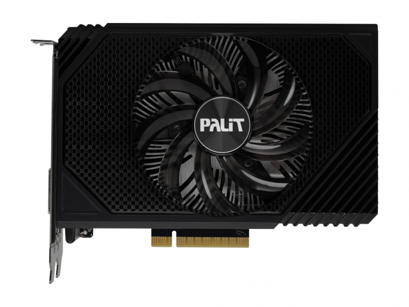 Видеокарта Palit GeForce RTX 3050 StormX (PCI-E 4.0, 8GB GDDR6, 128 bit, 1552-1777 MHz, 14000 MHz, 1-fan, DVI-D/DP/HDMI) NE63050018P1-1070F
