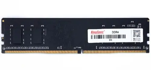 Память DIMM DDR4 8 GB (PC4-25600, 3200 MHz) Kingspec (1 шт x 8 ГБ, CL 17-17-17, 1.2 В, Single rank x8, высота 32 мм, без радиаторов, Retail) [ KS3200D