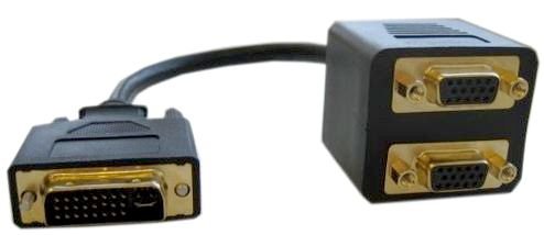 Разветвитель DVI-I-сигнала Espada [ EDVIM2xVGAF25 ] (2:1, кабель DVI-I (29pin, male) к 2-м одинаковым VGA (DB15F) мониторам, пассивный, 0.25 м)