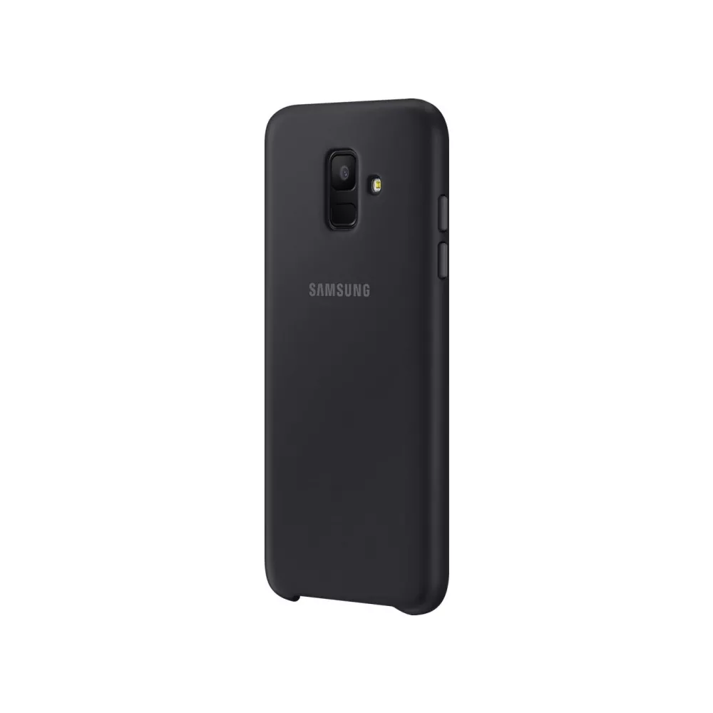 Накладка для Samsung Galaxy Dual Layer Cover J600 J6 (2018), Samsung (черный, поликорбанат) [ EF-PJ600CBEGRU ]
