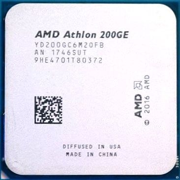 Процессор AMD Athlon 200GE OEM (S-AM4, ядер: 2, потоков: 4, 3.2GHz, L2: 1MB, L3: 4 MB, VGA  Radeon Vega 3, TDP 35W) YD200GC6M2OFB