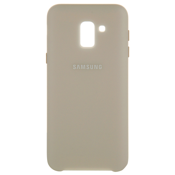 Накладка для Samsung Galaxy Dual Layer Cover J600 J6 (2018), Samsung (золотой, поликорбанат) [ EF-PJ600CFEGRU ]