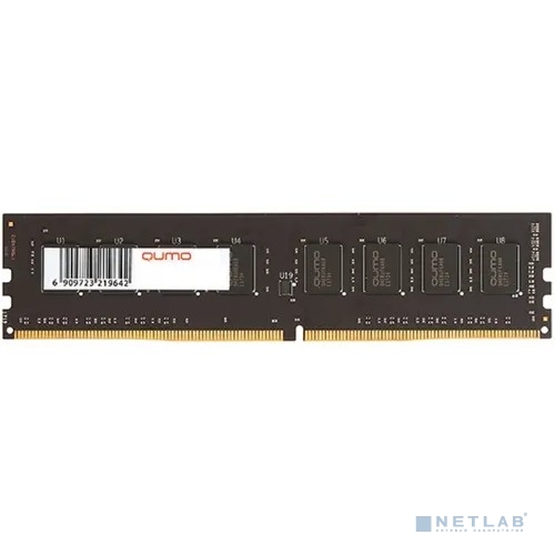 Память DIMM DDR4 32GB (PC4-25600, 3200MHz) QUMO (1шт x 32ГБ, CL 22-22-22, 1.2 В, Dual rank x8, высота 32.25 мм, без радиаторов) [ QUM4U-32G3200N22