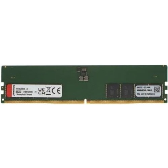 Память DIMM DDR5 32 GB (PC5-38400, 4800 MHz) Kingston ValueRAM (1 шт x 32 ГБ, CL 40-39-39, 1.1 В, Dual rank x8, высота 31.25 мм, без радиаторов) [ KVR