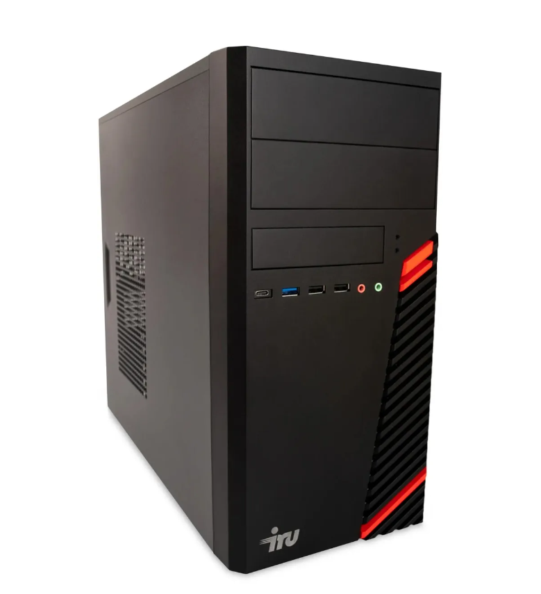 Компьютер iRU Home 310H5SE ( MT i5 11400 (2.6) 8Gb SSD1Tb UHDG 730 GbitEth 400W черный) [ 1862613 ] Free DOS