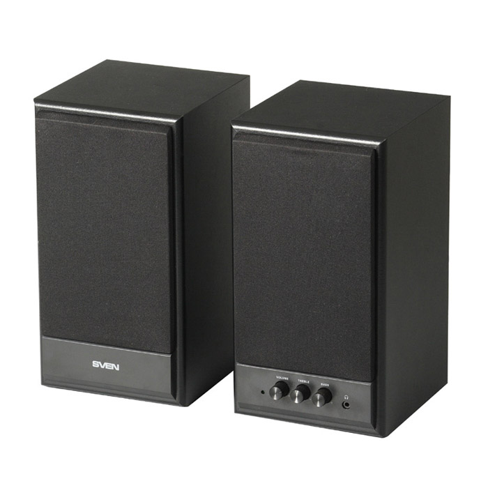 Акустическая система 2.0 SVEN SPS-702 (черный, 2 x 20 Вт, 40-22000 Гц, разъем для наушников) [ SV-0120702BL ]