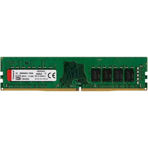 Память DIMM DDR4 16GB (PC4-25600, 3200MHz) Kingston ValueRAM (1шт x 16ГБ, CL 22-22-22, 1.2 В, Dual rank x8, высота 31.25 мм, без радиаторов) [ KVR