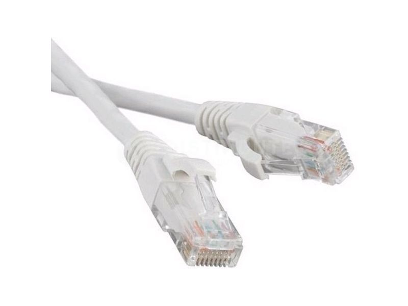 Патч-корд медный (UTP, Кат.6, 1 м) AMP [ 1711091-1 ] (4 пары, RJ-45, LSZH, белый)