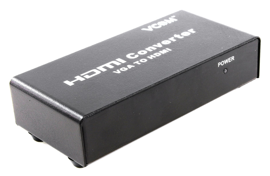 Адаптер HDMI-VGA + аудио VCOM (HDMI Type A (female) - D-Sub HD15 (female)+ 2хRCA, блок питания) [ DD491 ]